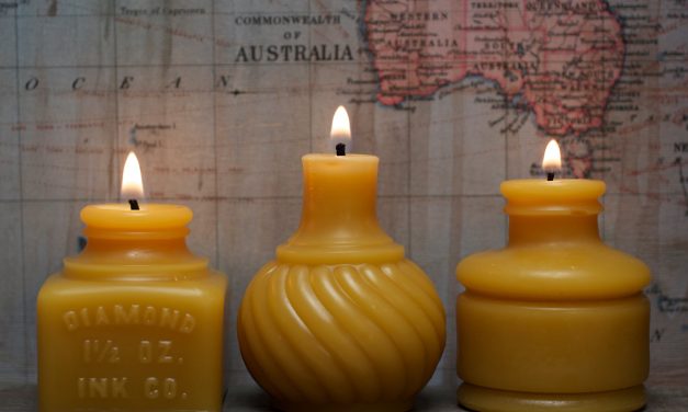 pretty handmade beeswax candles