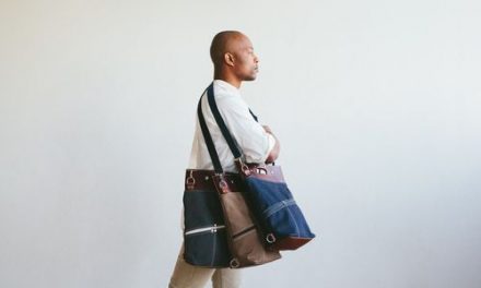 a waxed canvas and leather triple duty convertible bag